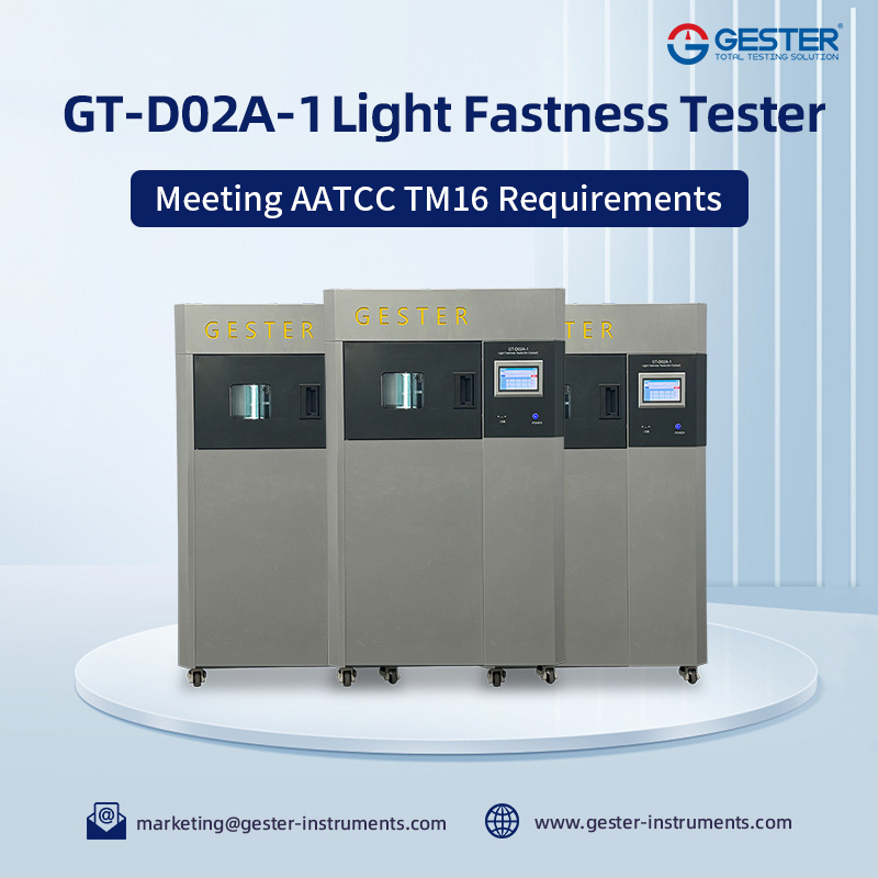 Soddisfazione dei requisiti AATCC TM16 con il tester di resistenza alla luce GT-D02A-1