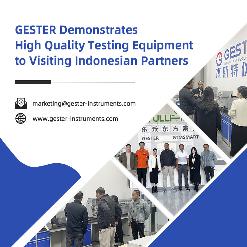 Gester dimostra attrezzature di test di alta qualità ai partner indonesiani in visita